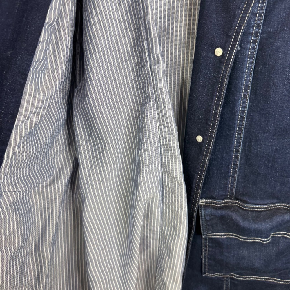 Anthropologie Pilcro Belted Denim Blazer Blue Denim Mini Dress Size Med NWOT - Picture 7 of 11